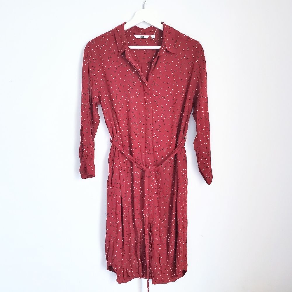 Uniqlo Red Polka Dot Dress Size S